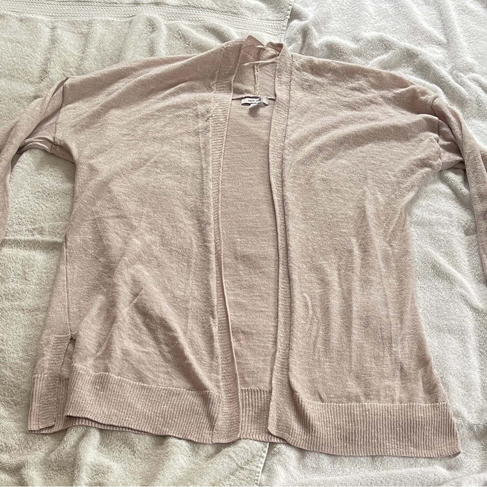 Women’s Nine West Open-Front Light Pink Cardigan Sweater